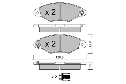 Комплект тормозных колодок (AISIN: BPNI-1003)